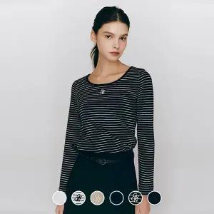 325506 여 스쿱넥 긴팔 티셔츠