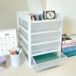 아이 학습지 정리! 데스크오거나이저 A4 미니서랍장 서류정리함 책상정리함 3단 4단