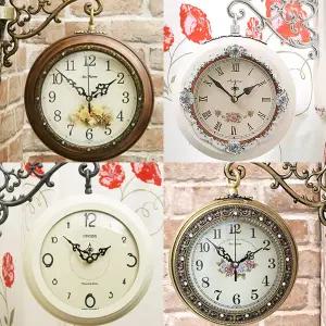 [무소음] 엔틱 보석 양면 벽시계 모음/인테리어 벽장식 디자인소품 장식용품 벽걸이 장식품 집들이결혼선물