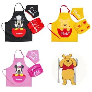 SNC 유아 아동 남아 여아 어린이집 유치원 미술 요리 김장 체험 학습 디즈니 캐릭터 PU 방수 앞치마 두건 토시 세트 모음