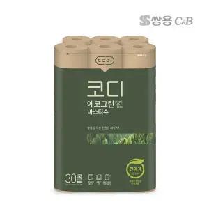 [쌍용씨앤비] 코디 에코그린 화장지 3겹데코 30M 30롤 1팩
