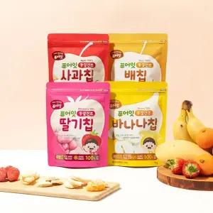 퓨어잇 동결건조 과일칩 4가지맛 딸기칩 배칩 사과칩 바나나칩