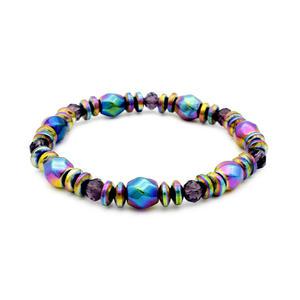 자석팔찌 무지개 원형 손목 건강 팔찌 효도 선물용