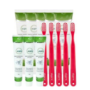 암환자치약 엘가닉 캔치약 5개, 미니3개, 캔칫솔(일반) 5개 세트, 항암 환자 추천