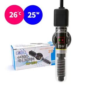 아마존 어항히터 미니 26℃고정 25W 수족관히터 AH-25M 어항열선 수족관열선 열대어키우기 거북이키우기