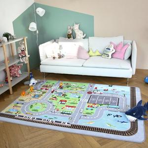 [누리홈] KC인증 사계절 도로매트 놀이매트 시티 150x200 아이방러그 키즈카페