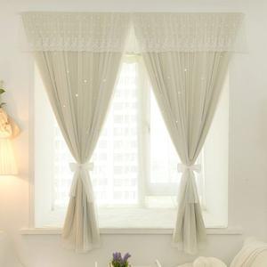 [러빙랩] 레이스 오로라 셀프 붙이는 커튼 찍찍이 암막커텐 120x150cm