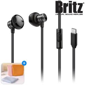 브리츠 P610GX 이어폰 C타입 인강 온라인수업 운동 통화 음악감상 생활방수 꼬임방지 플랫케이블