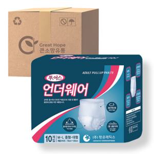 투어스 팬티기저귀 중대형 10매 8팩