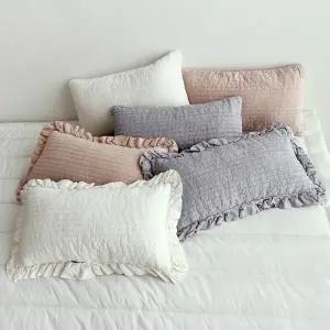 힐링 순면 피그먼트 베개커버 20X40 프릴일반 2Type 3color