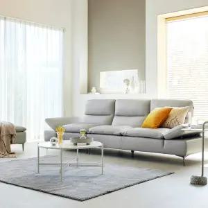 [자코모] 라보떼 4인 기능성 슈렁큰 천연면피 소가죽 소파+스툴