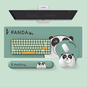 판다 손목보호 마우스패드 키보드 팜레스트 장패드 합본 데스크탑 손목받침대 3in1 세트