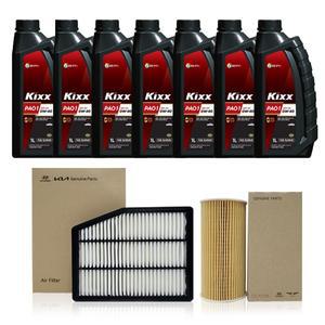 [더뉴카니발디젤2.2]킥스 PAO 1 0W40 엔진오일 + 필터 세트