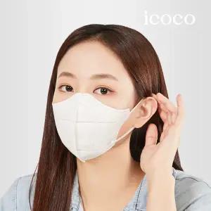 아이코코 KFAD 비말차단 마스크 50매 [화이트/블랙] [중형]