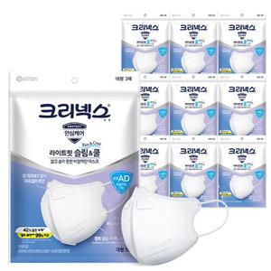 크리넥스 KFAD 라이트핏 쿨마스크 흰색 여름마스크 대형 3매입 x10개 (총30매)