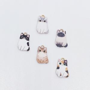 고양이키링 메탈 펜던트 악세사리 부자재 반려묘 펫 키홀더 에어팟 가방고리 핸드폰줄 폰줄 백참 폰꾸 키케이스 인형꾸미기 만들기 재료