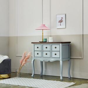 [리체갤러리] 수입 프렌치 엔틱가구 원목 빈티지엔틱 미엘 안티 그레이 6D 콘솔 수납장