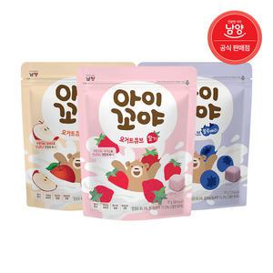 아이꼬야 아기과자 불가리스 요거트볼 17g 3종(사과/블루베리/딸기)