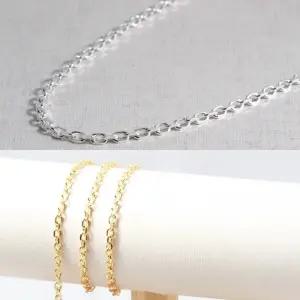 [차차실버]각줄 은목걸이 3mm 4mm 여자 남자 남성 여성 남여공용