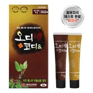 오디코디앤(튜브형) 80 g 새치/백모용 뽕나무 염색약 1박스