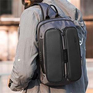 [라일리] Rly 남자 여행 슬링백 USB 충전 크로스백 그레이 가방