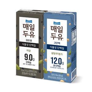 매일두유 혼합 검은콩 190ml 24팩+고단백 190ml 24팩