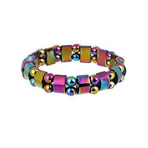 자석팔찌 무지개 반달 손목 건강 팔찌 효도 선물용