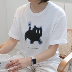 [갓샵]으아아 착시 고양이 티셔츠 반팔 티 [3D 웃긴 선물 쓸데없는 쓸모없는 블랫캣 프린팅 픽셀 캣]