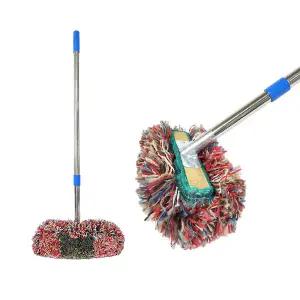 제이오마켓 버스차솔 2단 스텐봉/목욕탕 수영장 수족관 벽면 바닥 청소 세차 브러쉬 막대 솔