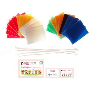 이야코양초 시트왁스20장세트 체험학습 양초재료 만들기재료 점토양초 클레이캔들 양초공예 소프트양초 여름성경학교 체험학습 교회만들기 성경체험