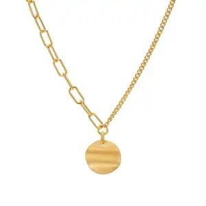 갤러리아 여자 순금 목걸이 웨이브 코인 24K 11.25g 18K장식