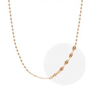 14K 잠자리 체인 목걸이 줄 핑크 골드 1.5mm