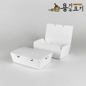 하늘 도시락 소 종이도시락 타공 숨구멍 사이드박스 튀김박스 타코야끼 크로플 (600ea)