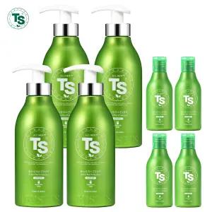 TS 올뉴플러스 샴푸 총 2400g 패키지 (500g*4+100g*4)
