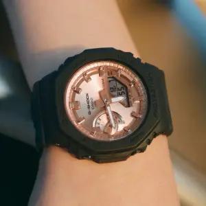 지샥 지얄오크 미니 핑크골드 남녀공용 아날로그 전자시계 GMA-S2100MD-1A