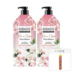 케라시스 디어플로라 체리블라썸 샴푸 1.5L, 2개+증정(토탈케어 칫솔, 일반모, 1개)