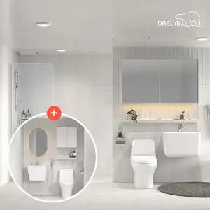 [H몰단독 패키지] 대림바스 무드웨이브 슬라이딩장형 거실 욕실 + LED 거울 소형욕실 리모델링