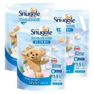 스너글 블루스파클 플러스 섬유유연제 리필 1.5L 3개