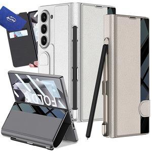 갤럭시Z폴드7 Z폴드6 제트지 카드 펜수납 다이어리 가죽 힌지보호 거치대 핸드폰 케이스