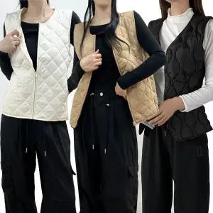 무지패딩조끼/웰론/경량/겨울/패딩베스트//여성조끼/겨울베스트
