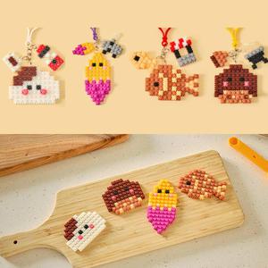 겨울 간식 키링 만들기 디폼블럭 창의 놀이 도안 초등 만들기 용품 조립 완구 장난감