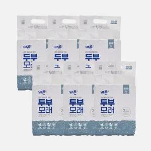 [6개세트] 바른두부모래 참숯향 7L 고양이 모래