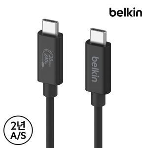 [벨킨] 240W USB4 C타입 초고속 충전 케이블 20Gbps 1.2M INZ004qc1.2M