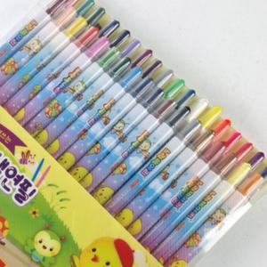 돌리는 샤프식 36색 컬러 색연필 형광색 부드러운 색연필