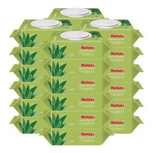 하기스 내추럴케어 플러스 아기물티슈 캡64매 24개