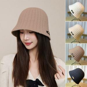 [라일리] Rly 여성모자 가을겨울 부드러운 넓은 골지 벙거지 버킷햇