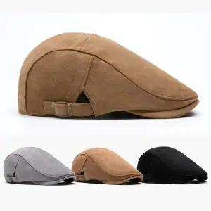 헌팅캡 모자 중년 청년 탐정 스웨이드 베레모 가을 겨울 빅사이즈 헌팅 남자 벨벳 도리구찌
