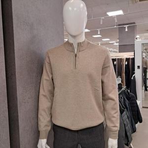 트레몰로 HC09 하프집업 니트 (주)세정 인디안 남성 24년 겨울 베이지 융본딩 4W9271