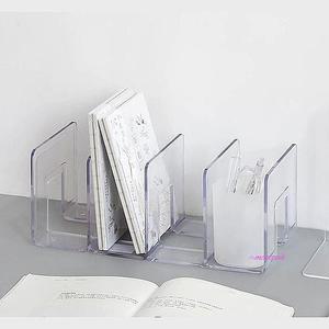 책꽂이 이동식 투명 정리함 간이 아크릴 책상 4단 사무실 인테리어 세로 책상위 사무용 사이드 미니stu595