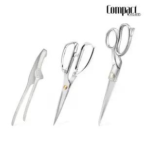 컴팩트홈 프리미엄 올스텐 가위 집게 세트 주방 바베큐 삼겹살 고기 캠핑 3P